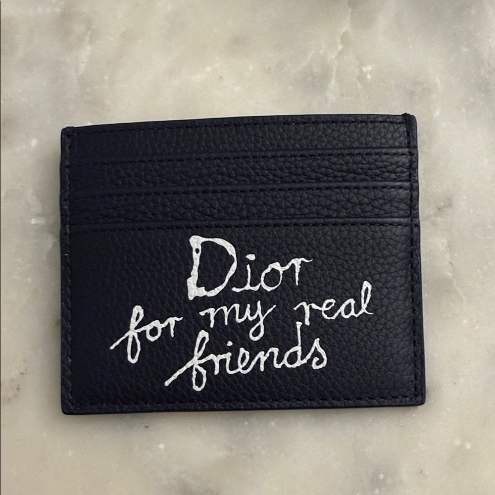 Dior Navy and White Card Holder - Picture 2 of 7